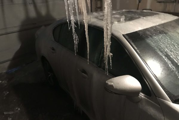 Prevent frozen icicles hanging from a car in a garage and avoid burst pipes during winter.